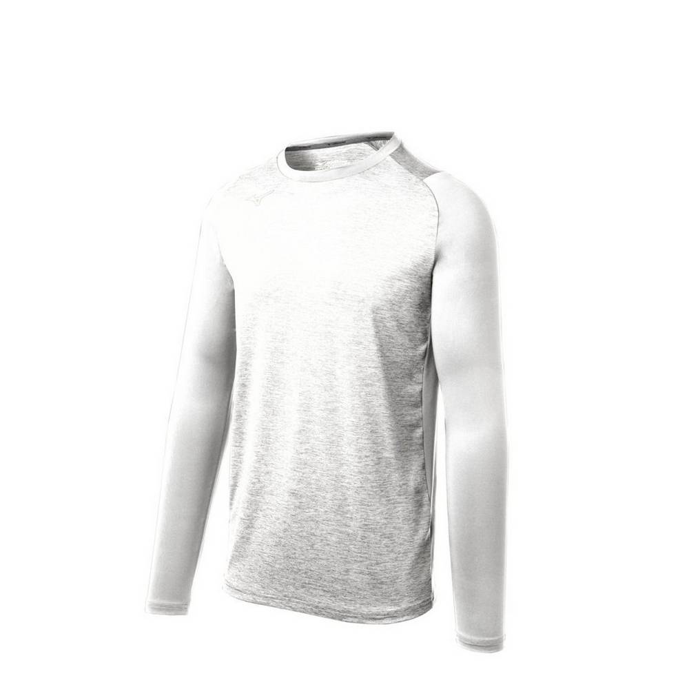 Panske Base Layer Mizuno Alpha Stretch Sleeve Biele Vypredaj FXDW06471